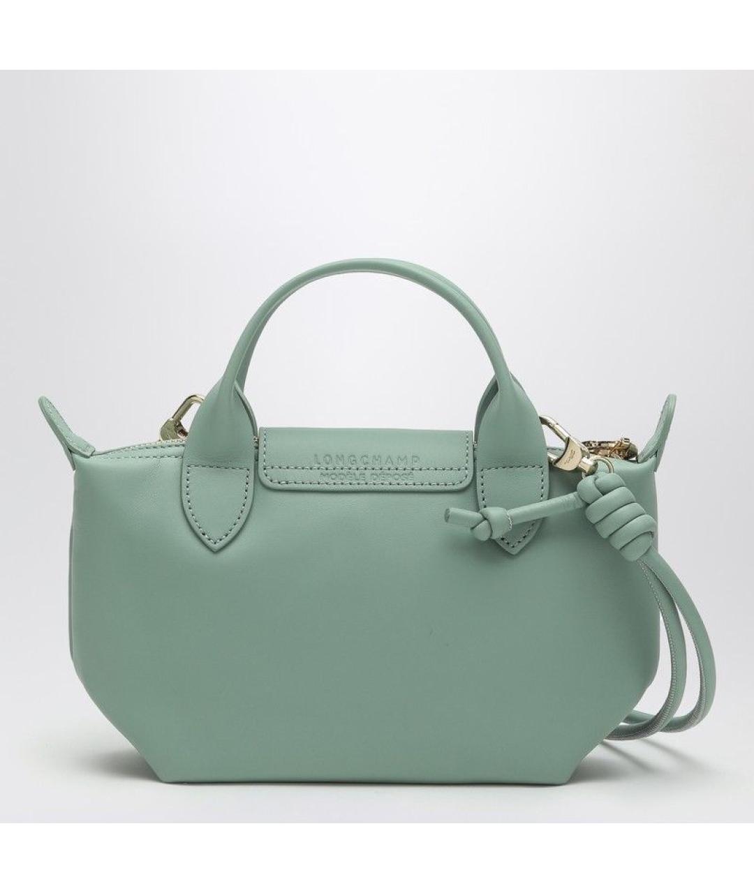 LONGCHAMP Бирюзовая кожаная сумка тоут, фото 2