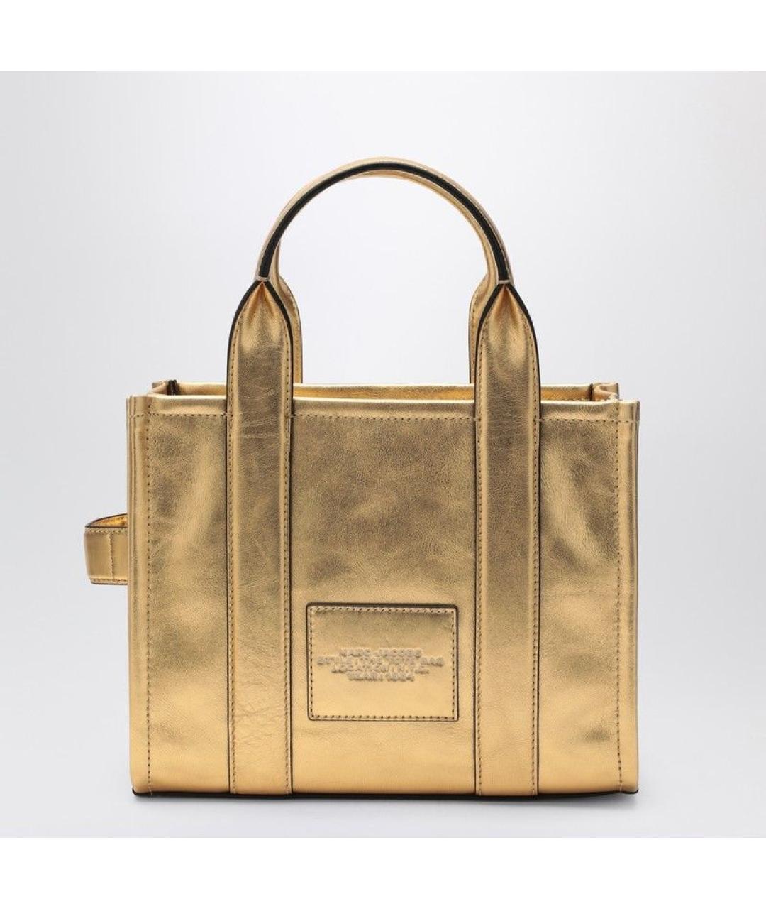 MARC JACOBS Золотая кожаная сумка тоут, фото 2