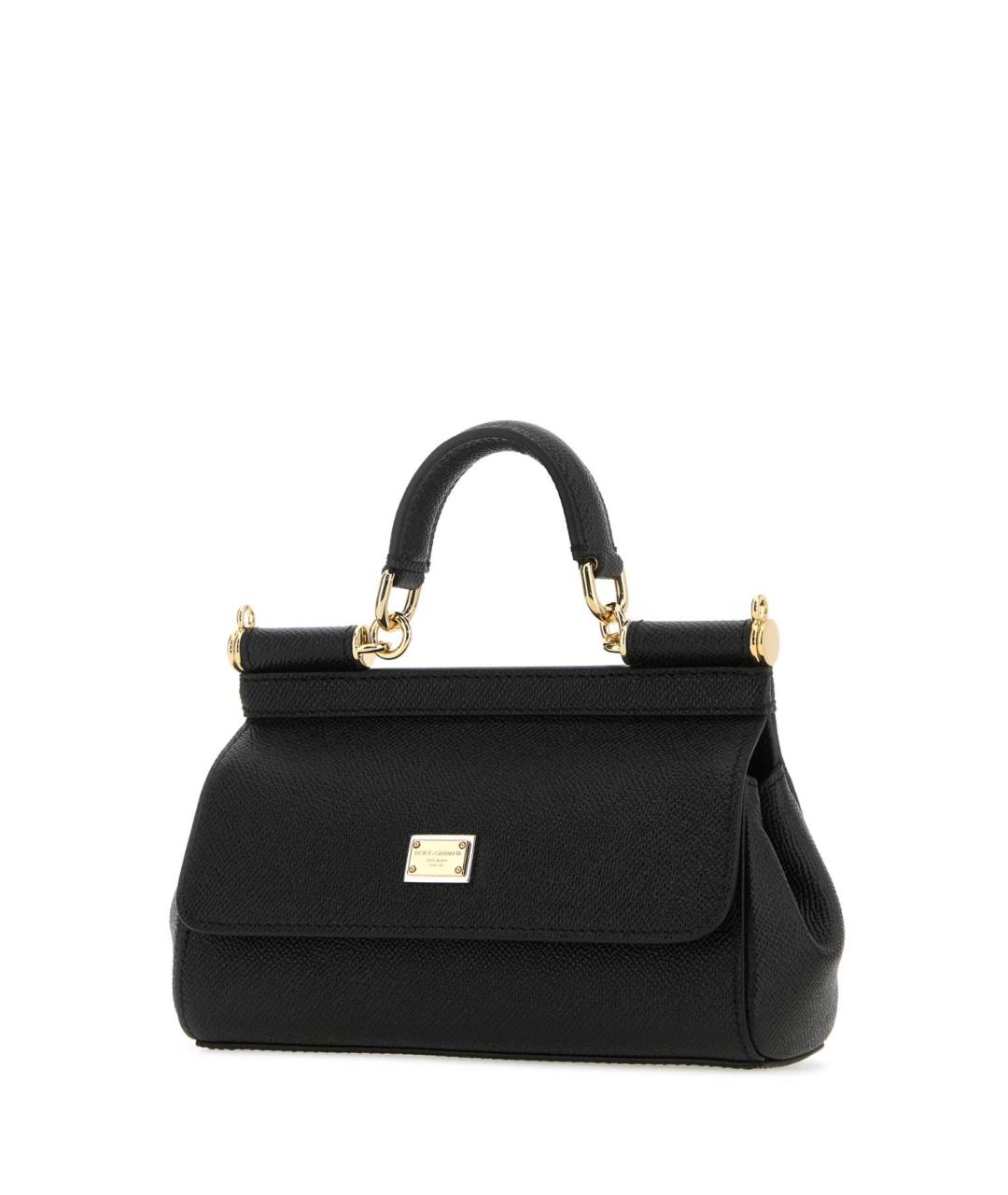 DOLCE&GABBANA Черная сумка с короткими ручками, фото 2