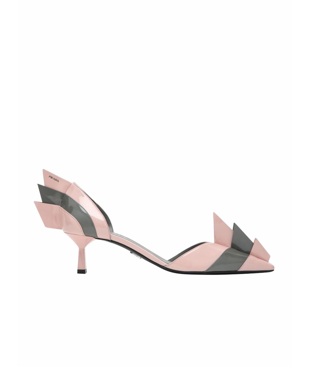 PRADA Розовые кожаные туфли, фото 1