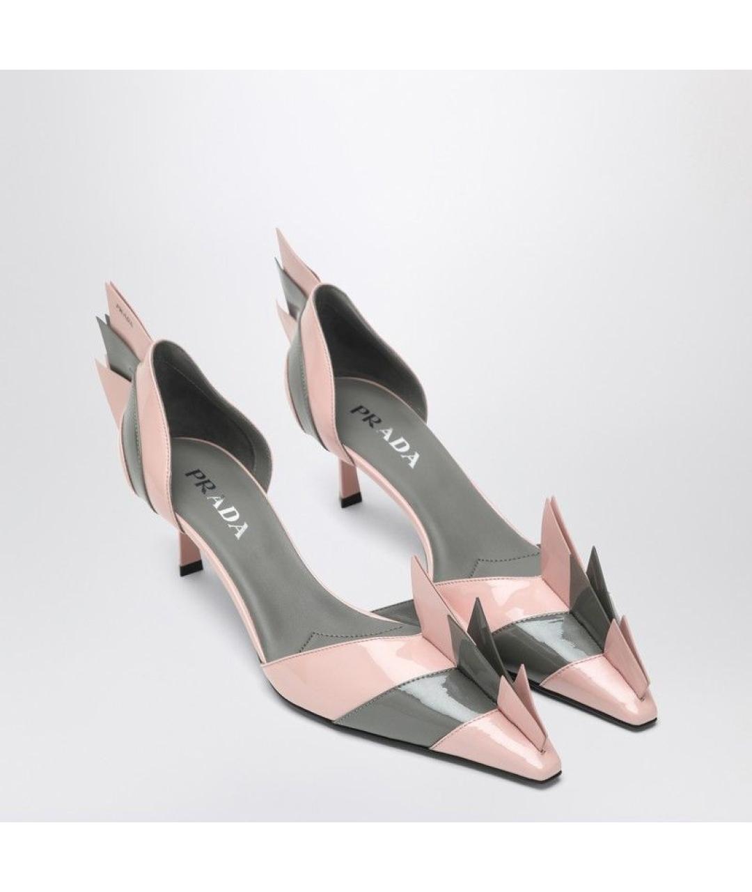 PRADA Розовые кожаные туфли, фото 2