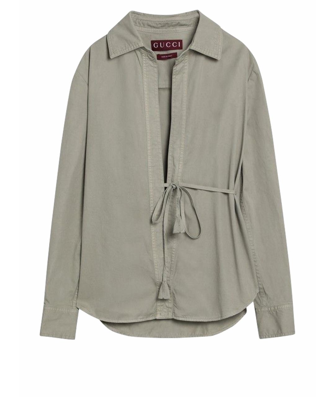 GUCCI Хаки хлопковая блузы, фото 1