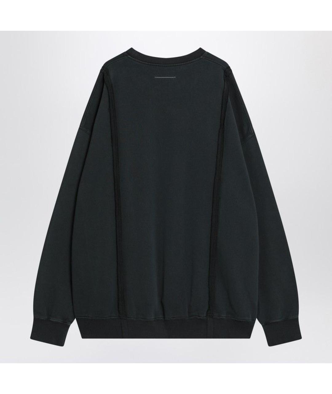 MAISON MARGIELA Черный хлопковый джемпер / свитер, фото 2