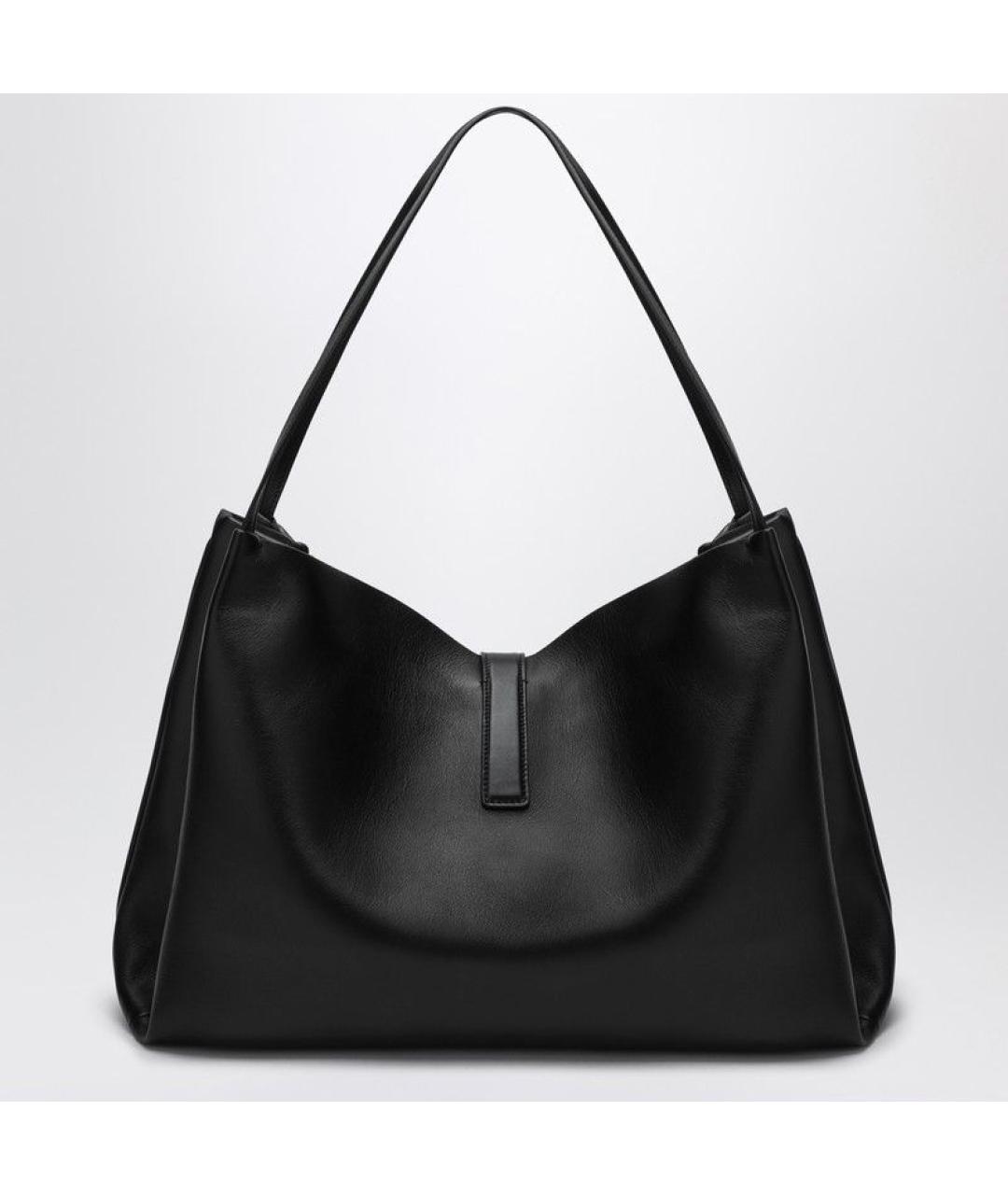FERRAGAMO Черная кожаная сумка тоут, фото 2