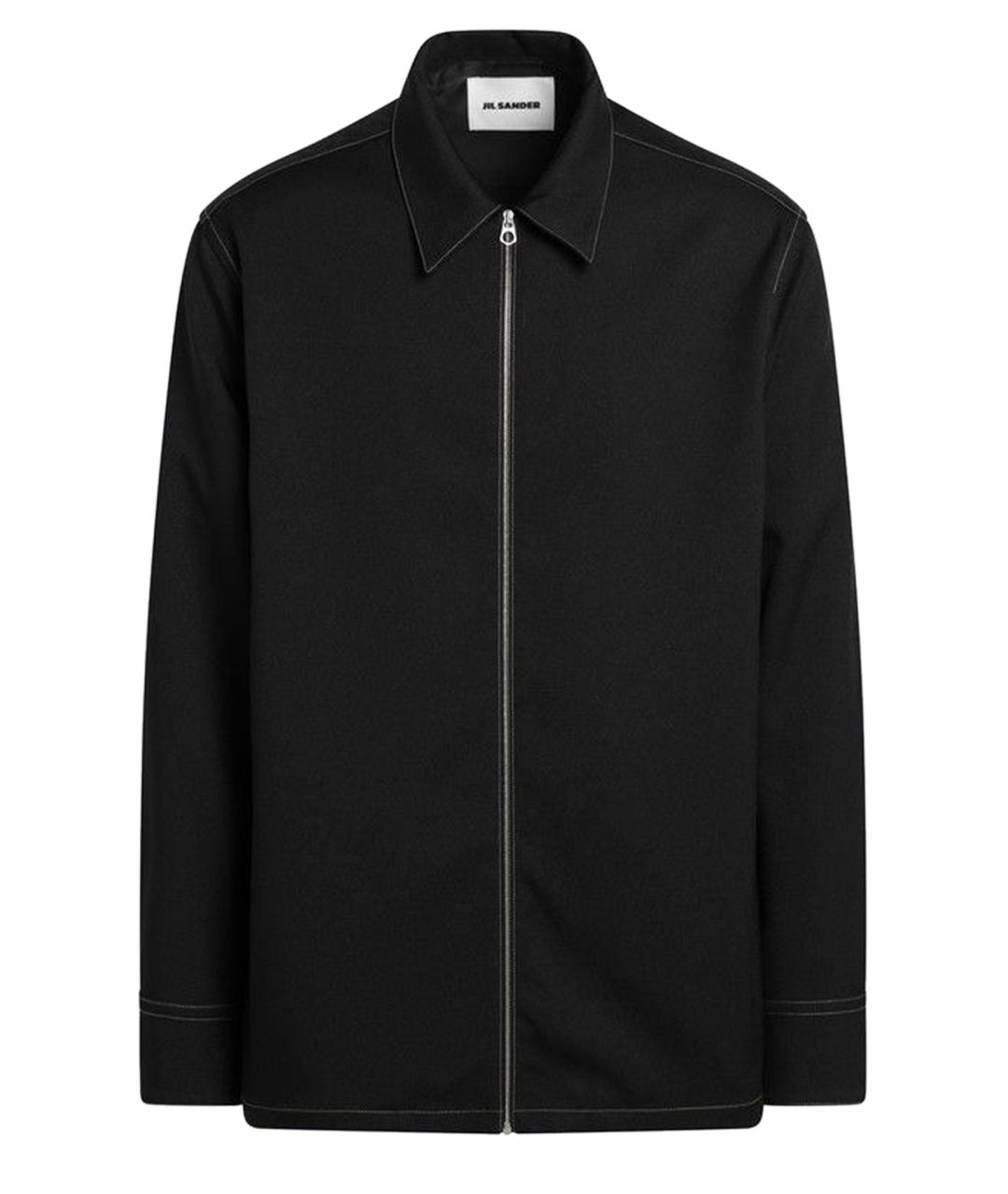 JIL SANDER Черная синтетическая куртка, фото 1