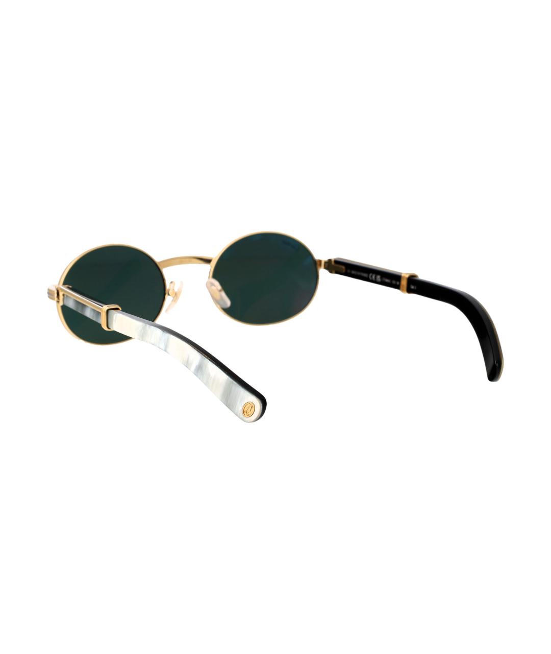 CARTIER Золотые металлические солнцезащитные очки, фото 4
