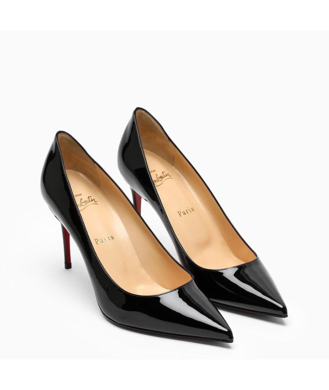 CHRISTIAN LOUBOUTIN Черные туфли из лакированной кожи, фото 2