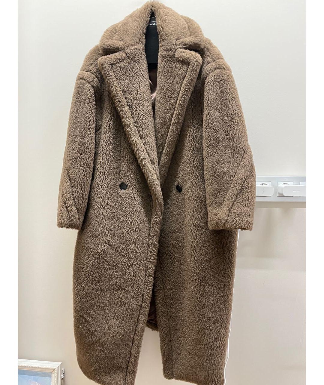 MAX MARA Коричневая шерстяная шуба, фото 5