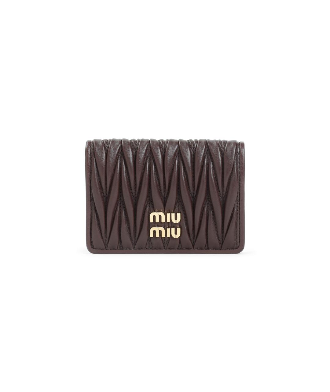 MIU MIU Коричневый кожаный кошелек, фото 1