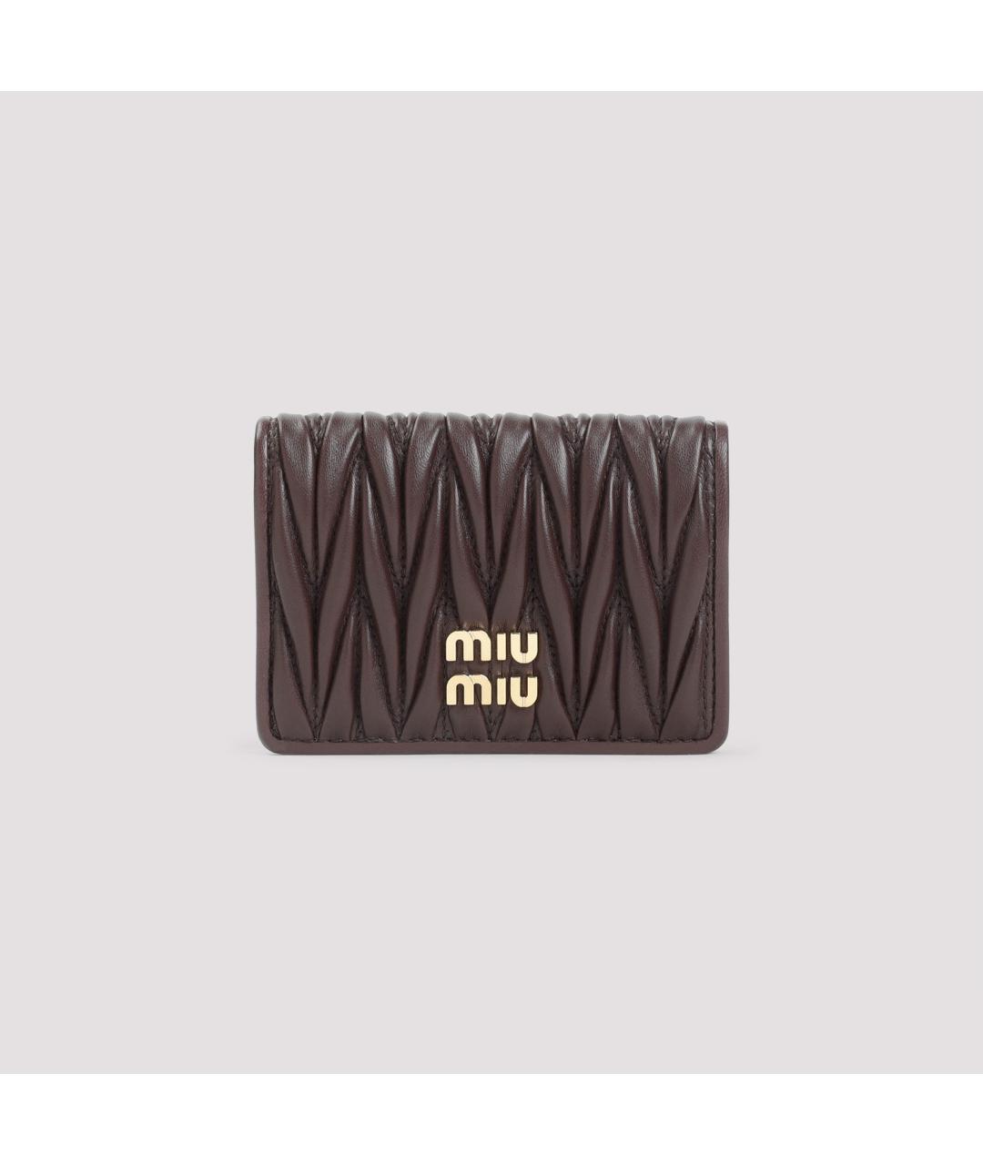 MIU MIU Коричневый кожаный кошелек, фото 2