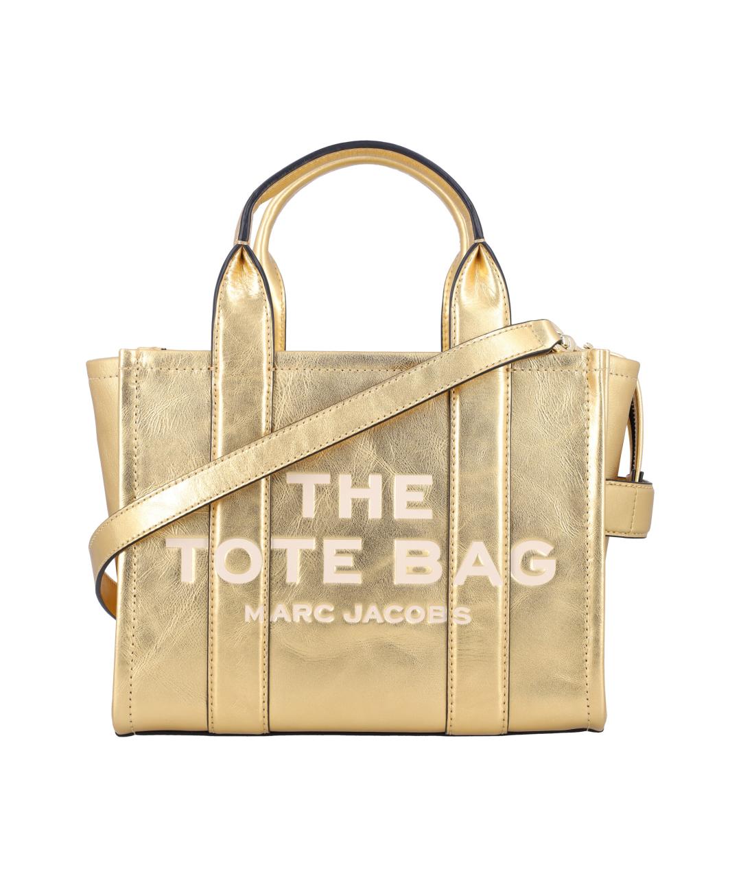 MARC JACOBS Золотая кожаная сумка тоут, фото 1