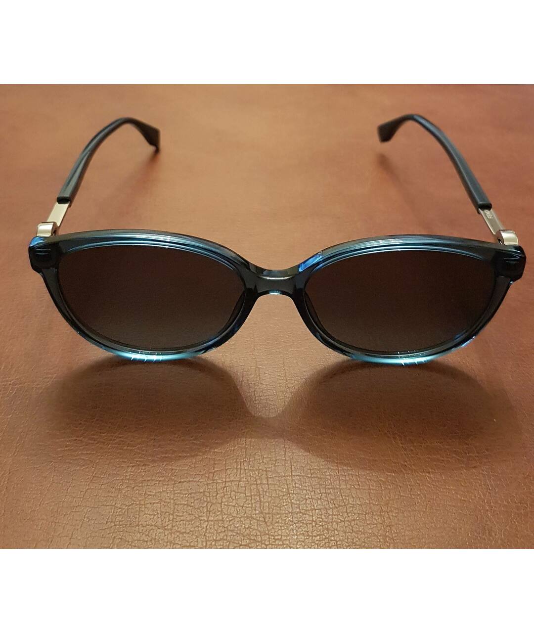 FENDI Синие металлические солнцезащитные очки, фото 3