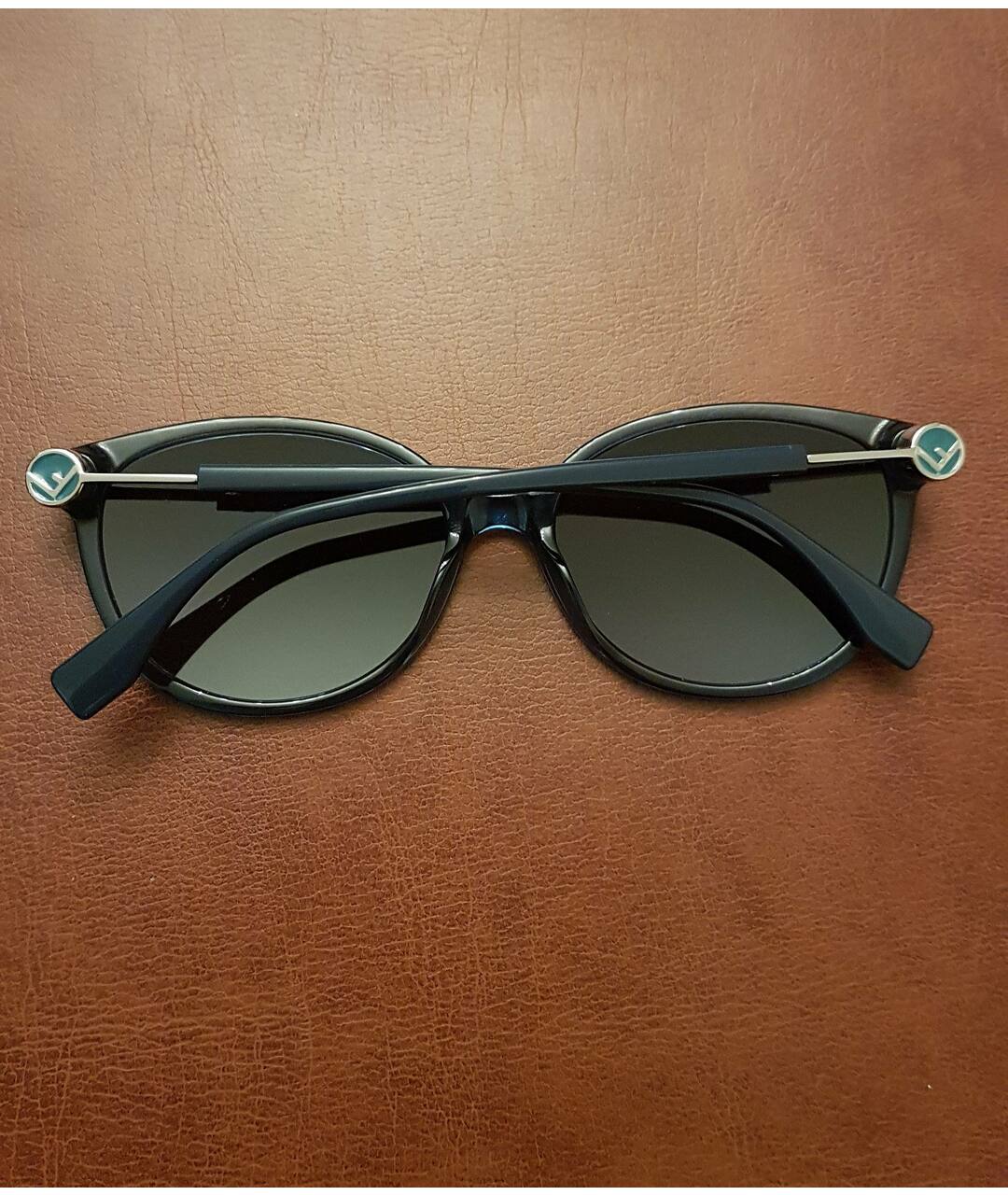 FENDI Синие металлические солнцезащитные очки, фото 7
