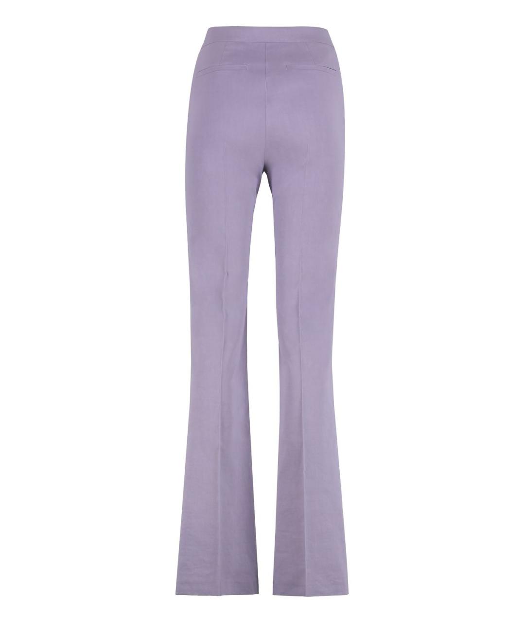PINKO Фиолетовые льняные прямые брюки, фото 2