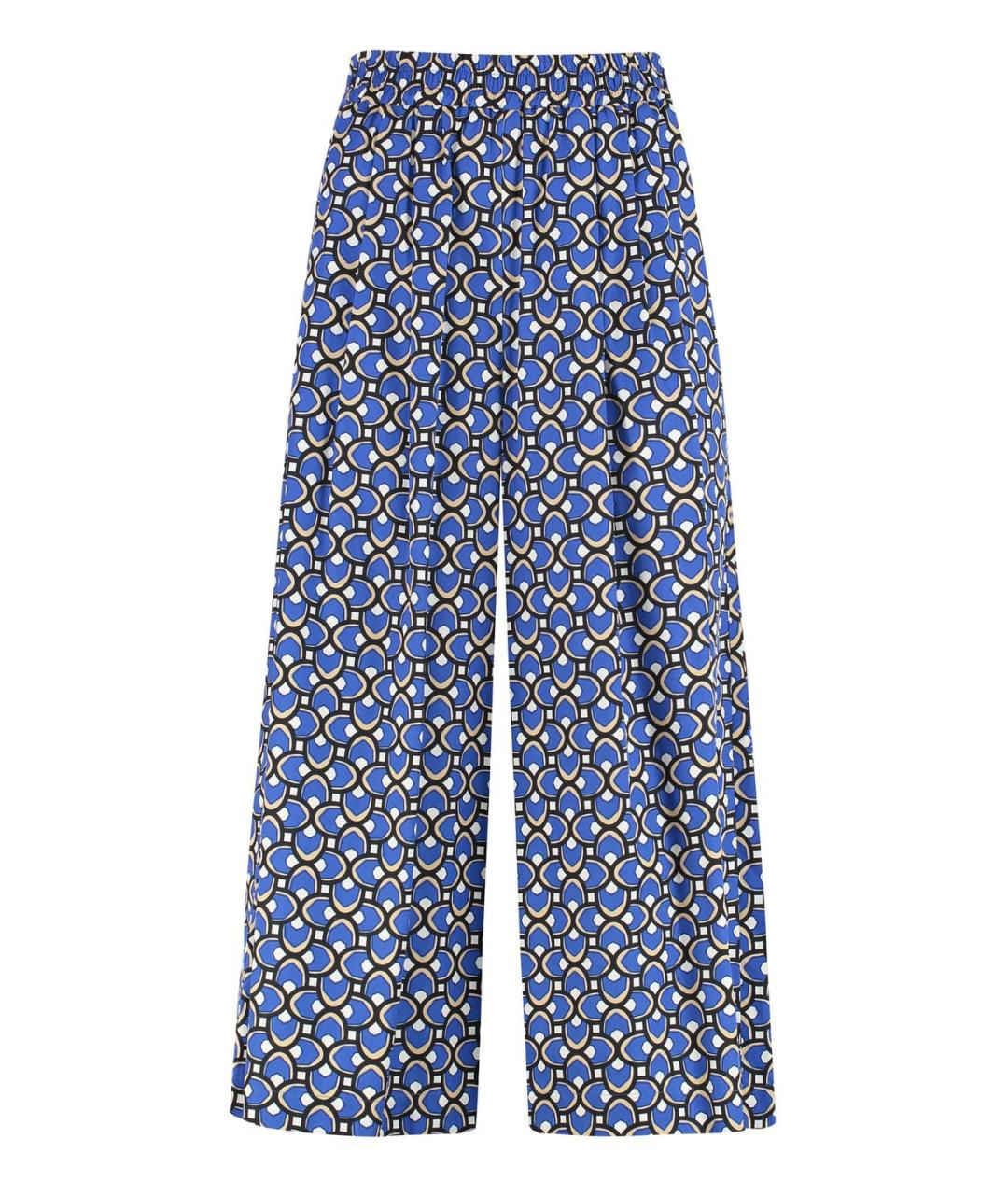 WEEKEND MAX MARA Синие хлопковые прямые брюки, фото 1