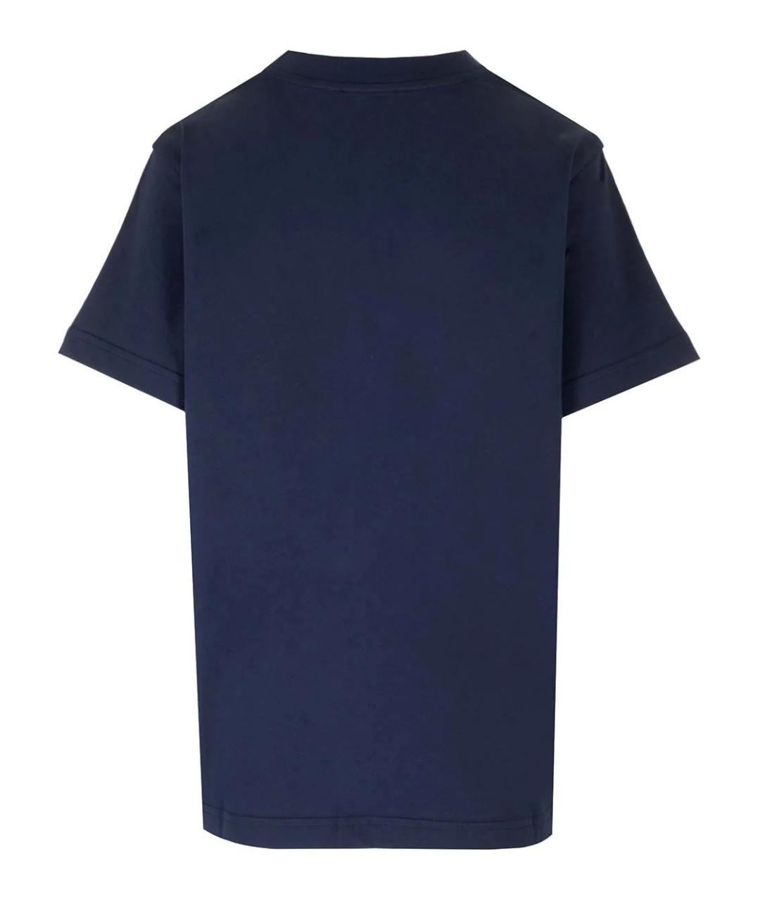A.P.C. Темно-синяя хлопковая футболка, фото 2