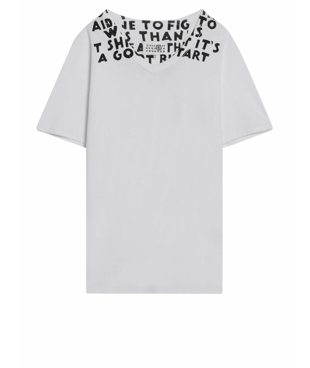 MAISON MARGIELA Белая хлопковая футболка, фото 1