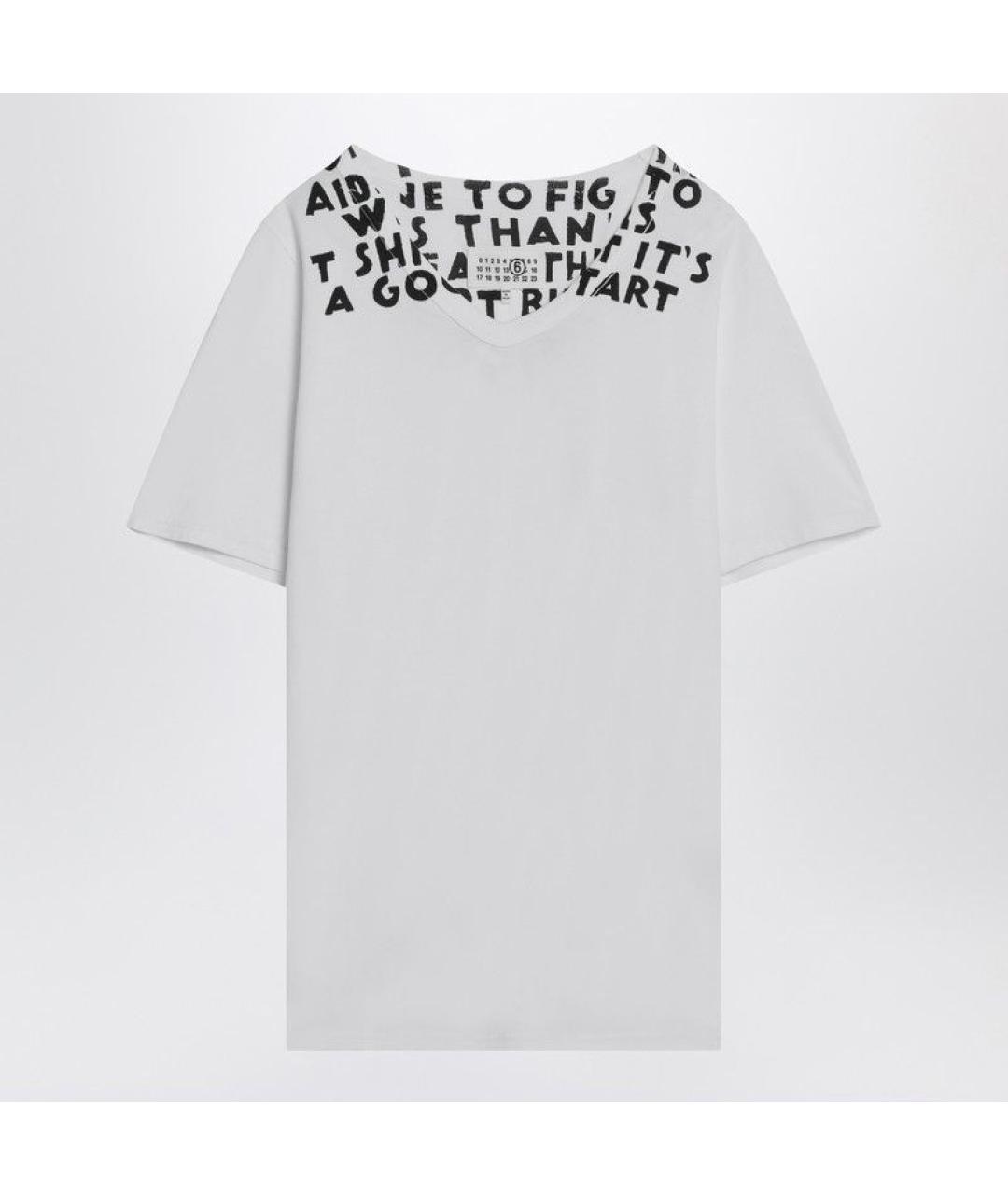 MAISON MARGIELA Белая хлопковая футболка, фото 3