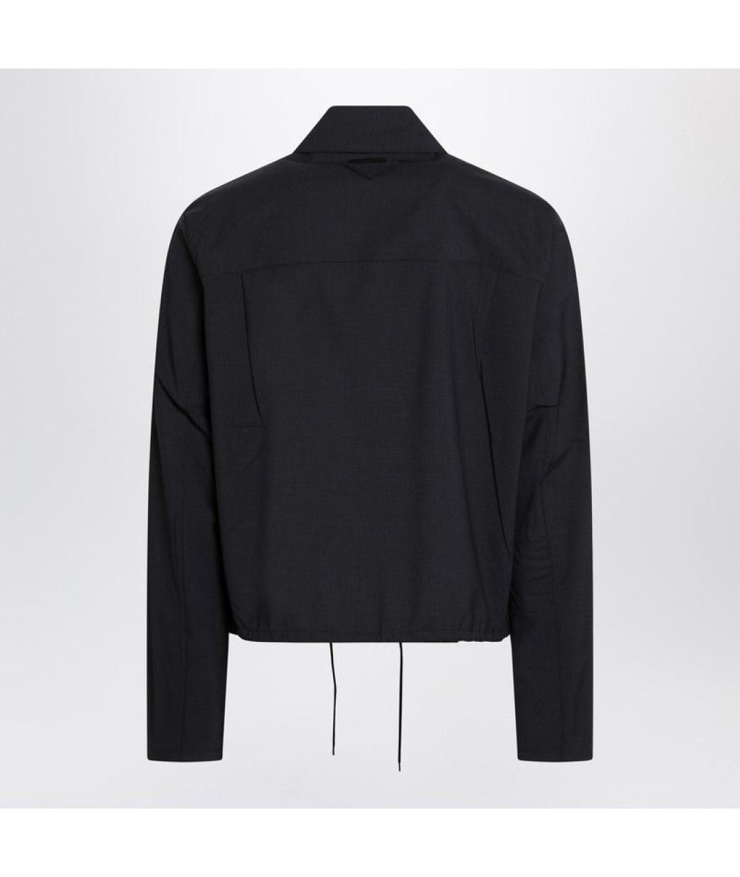 PRADA Темно-синяя шерстяная куртка, фото 2