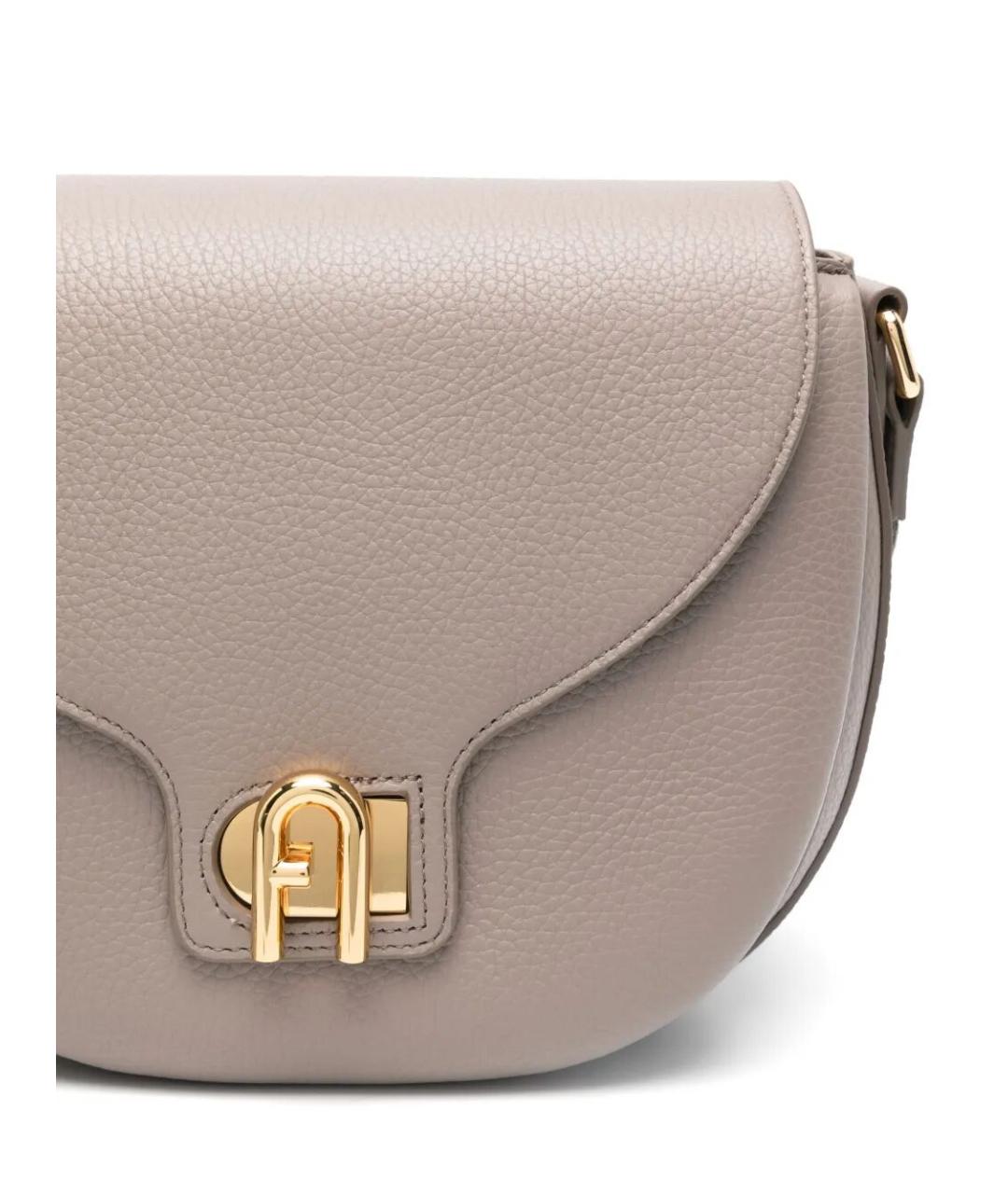 FURLA Серая синтетическая сумка через плечо, фото 5