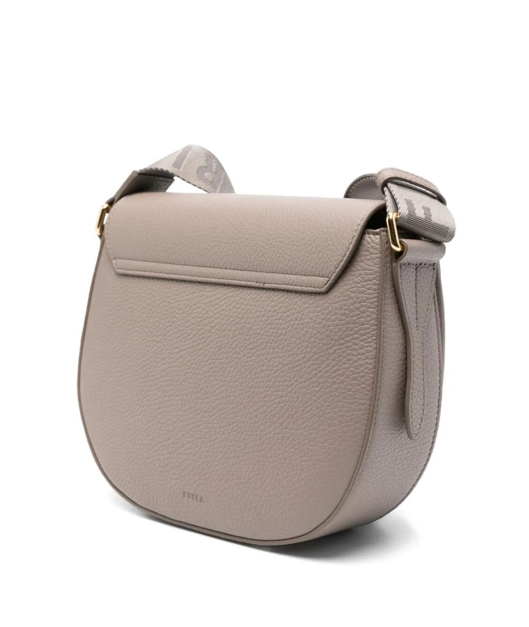FURLA Серая синтетическая сумка через плечо, фото 4