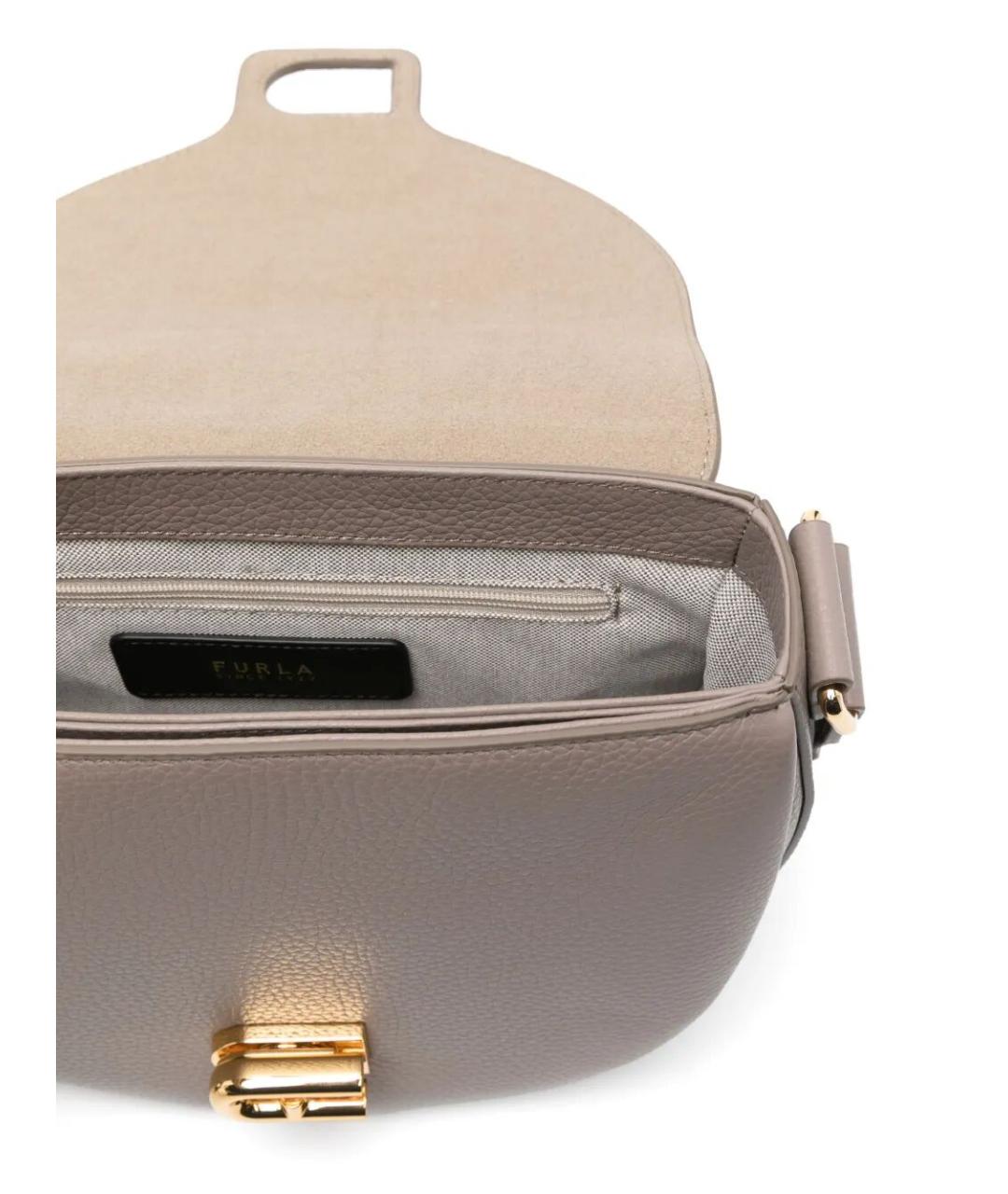 FURLA Серая синтетическая сумка через плечо, фото 2