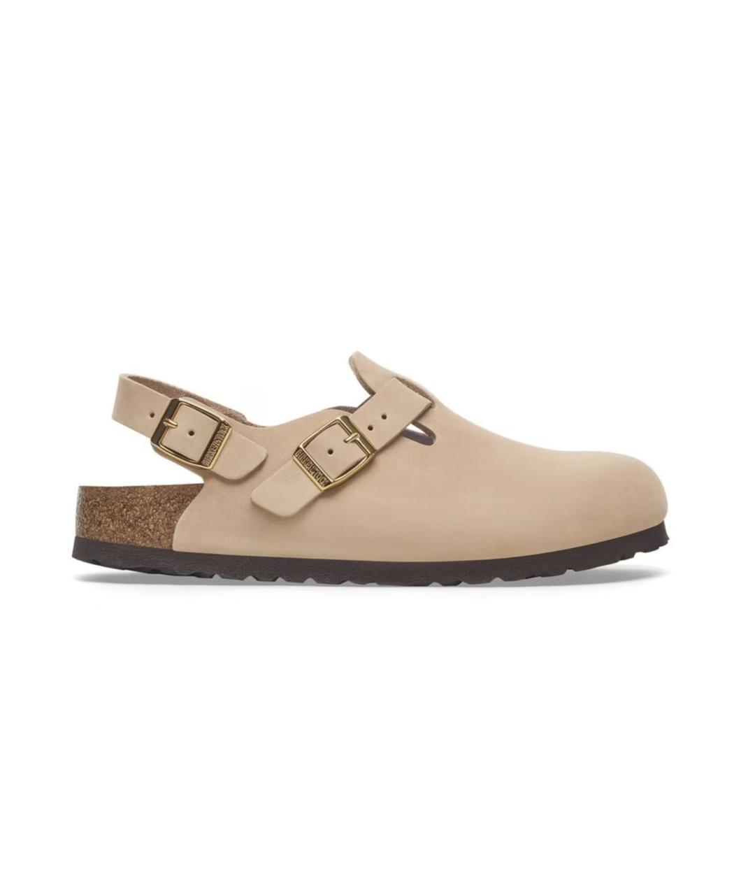 BIRKENSTOCK Бежевые нубуковые сабо, фото 1