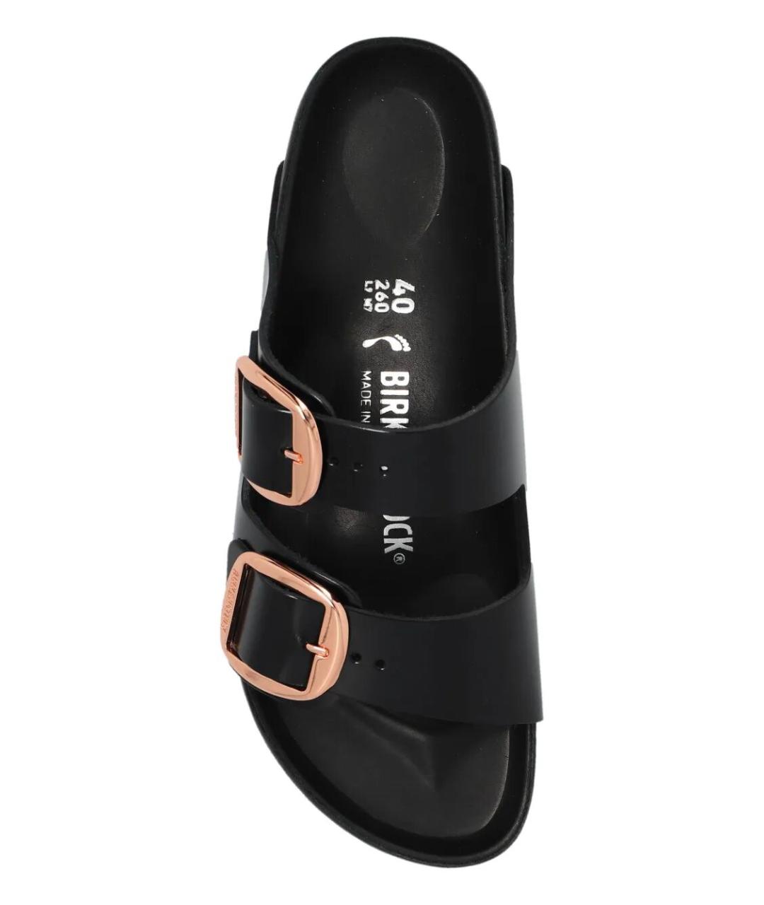 BIRKENSTOCK Черные кожаные сандалии, фото 2