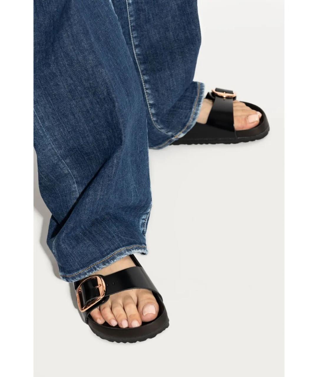BIRKENSTOCK Черные кожаные сандалии, фото 3