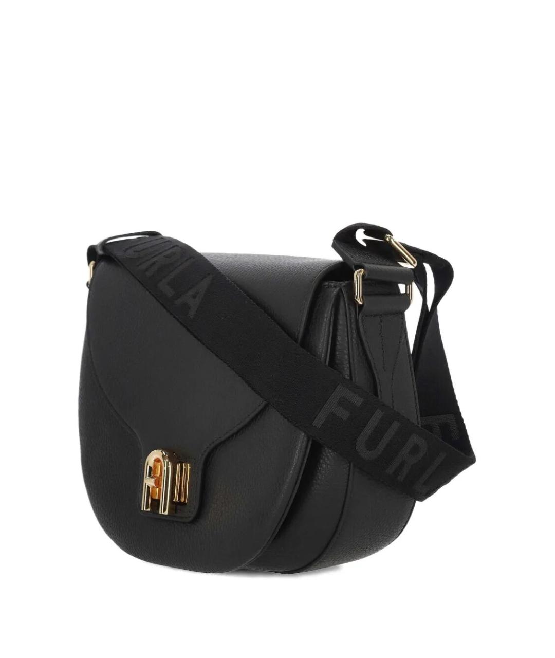 FURLA Черная синтетическая сумка через плечо, фото 4