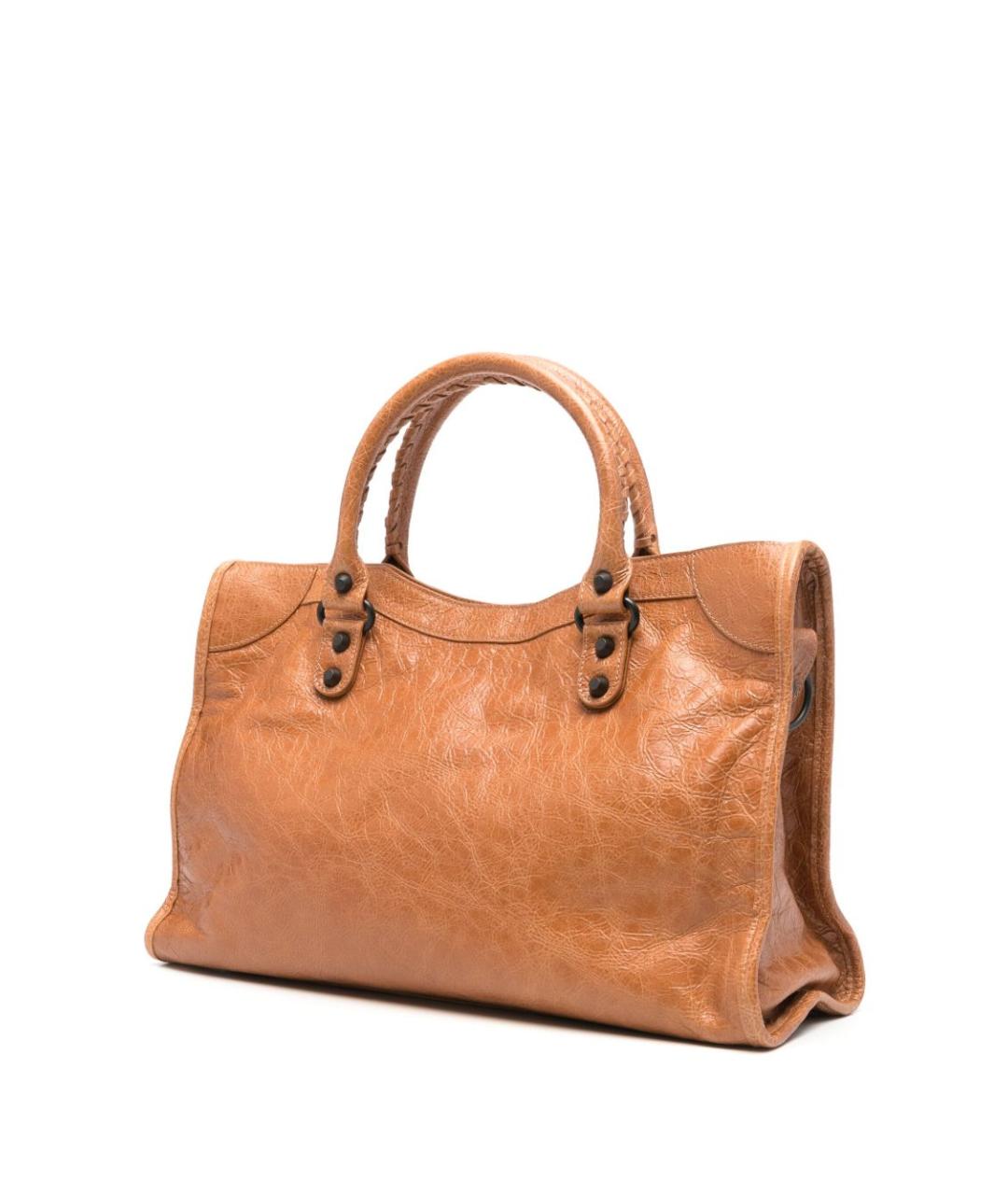 BALENCIAGA Бежевая кожаная сумка тоут, фото 2