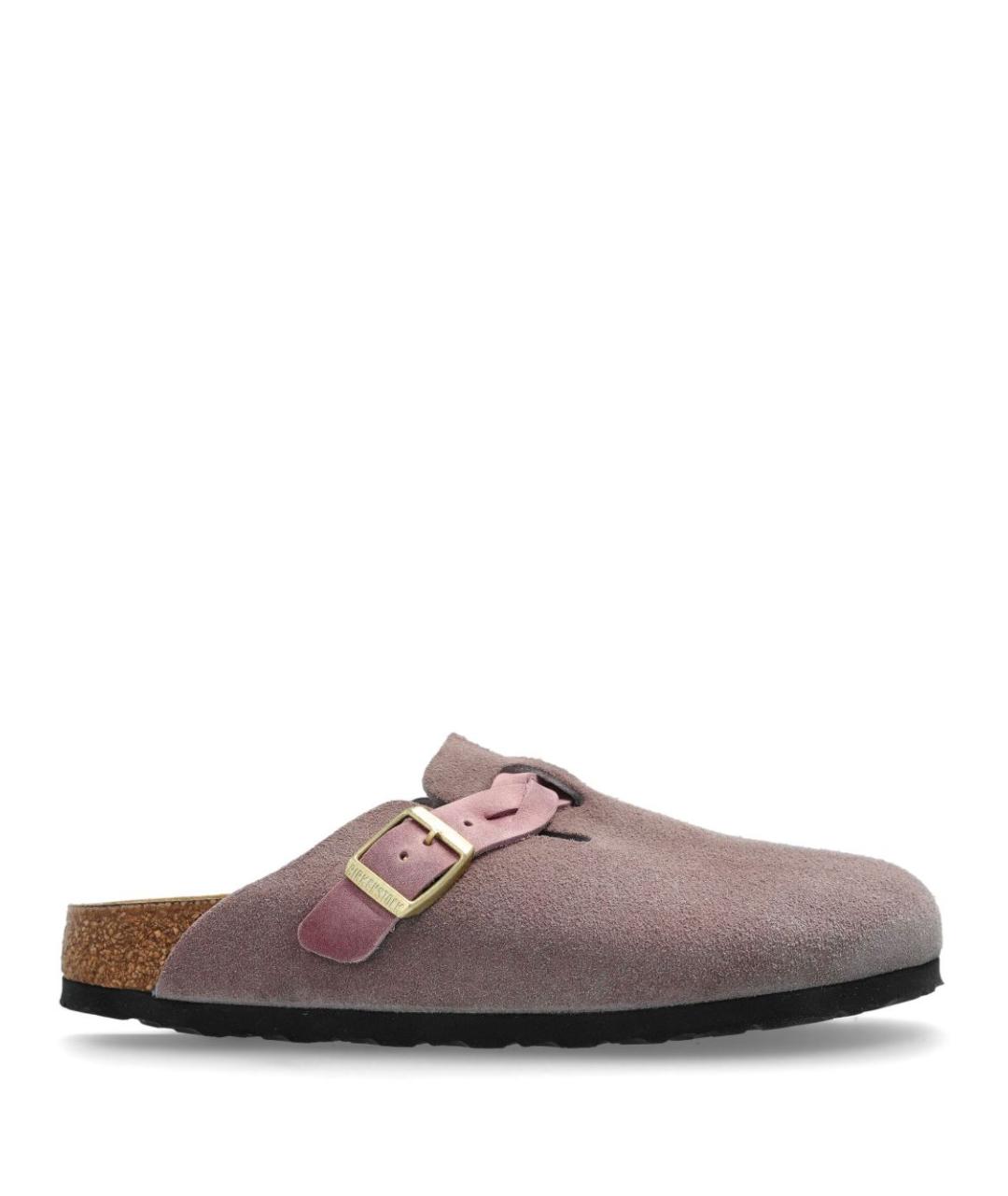 BIRKENSTOCK Фиолетовые замшевые сандалии, фото 1