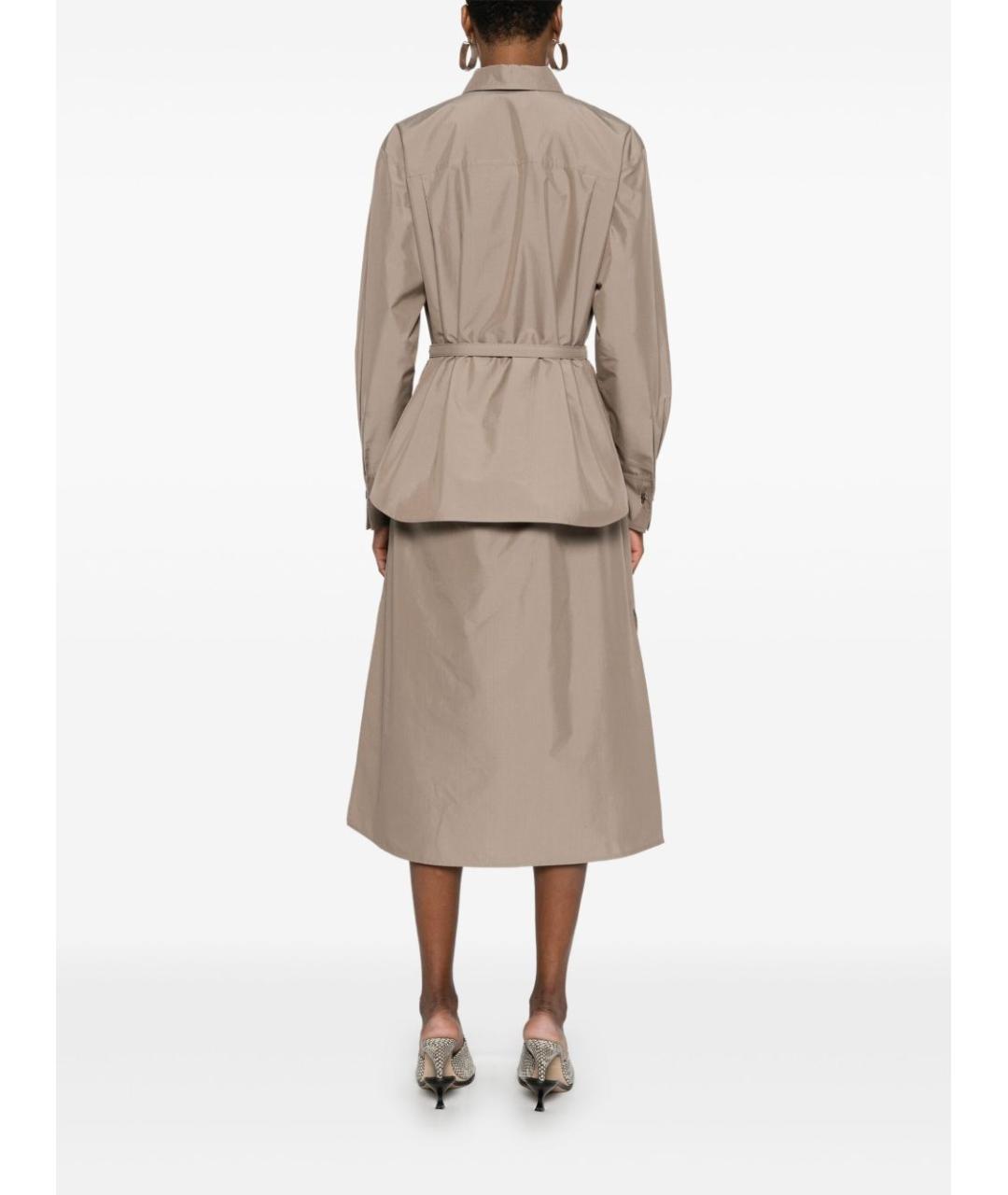 FENDI Бежевое хлопковое повседневное платье, фото 2
