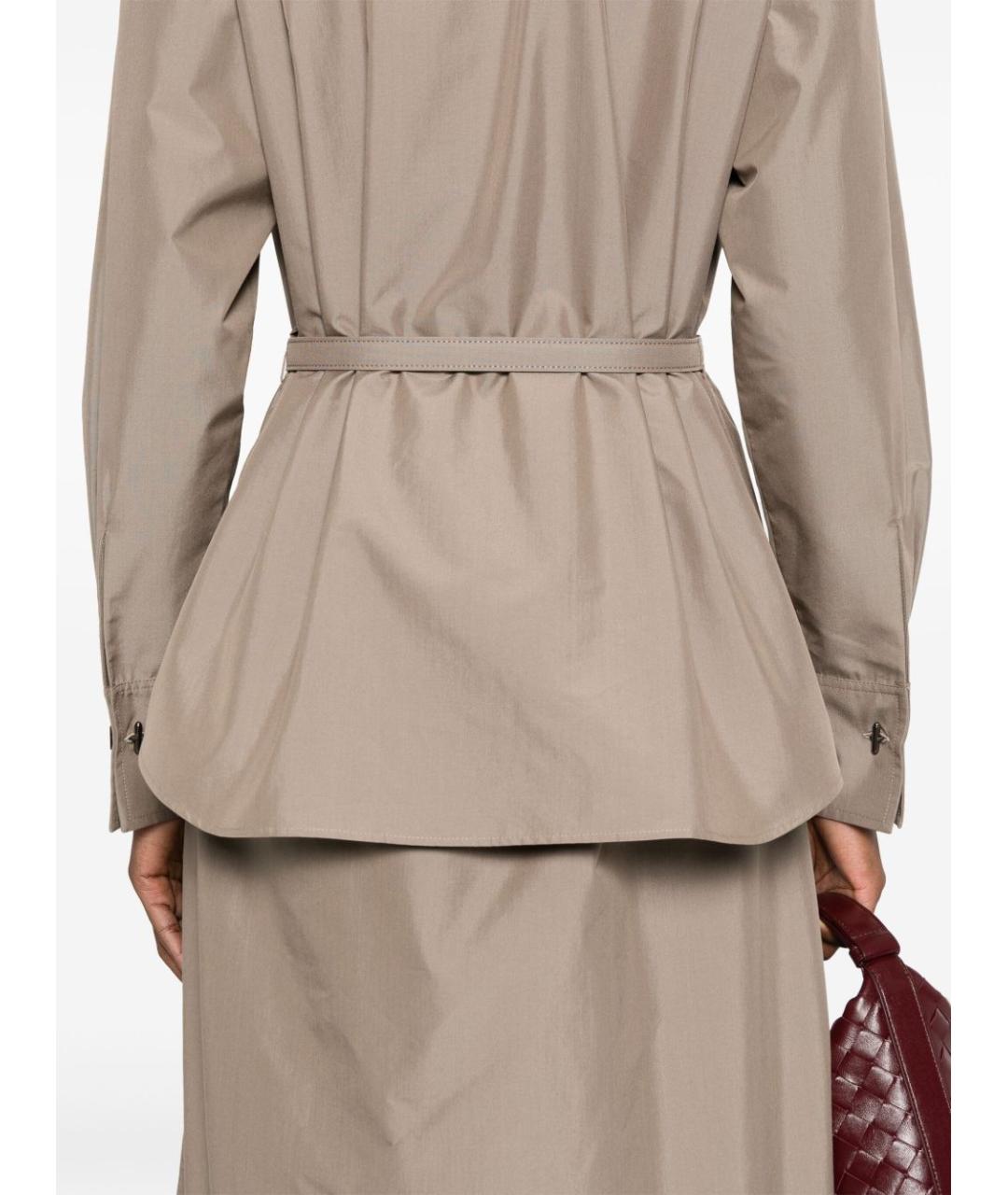 FENDI Бежевое хлопковое повседневное платье, фото 4