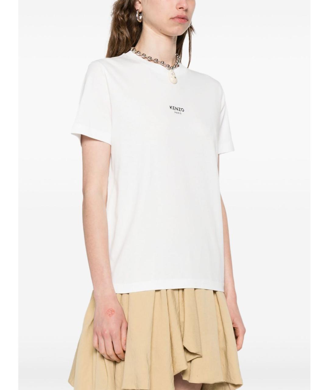 KENZO Белая хлопковая футболка, фото 2