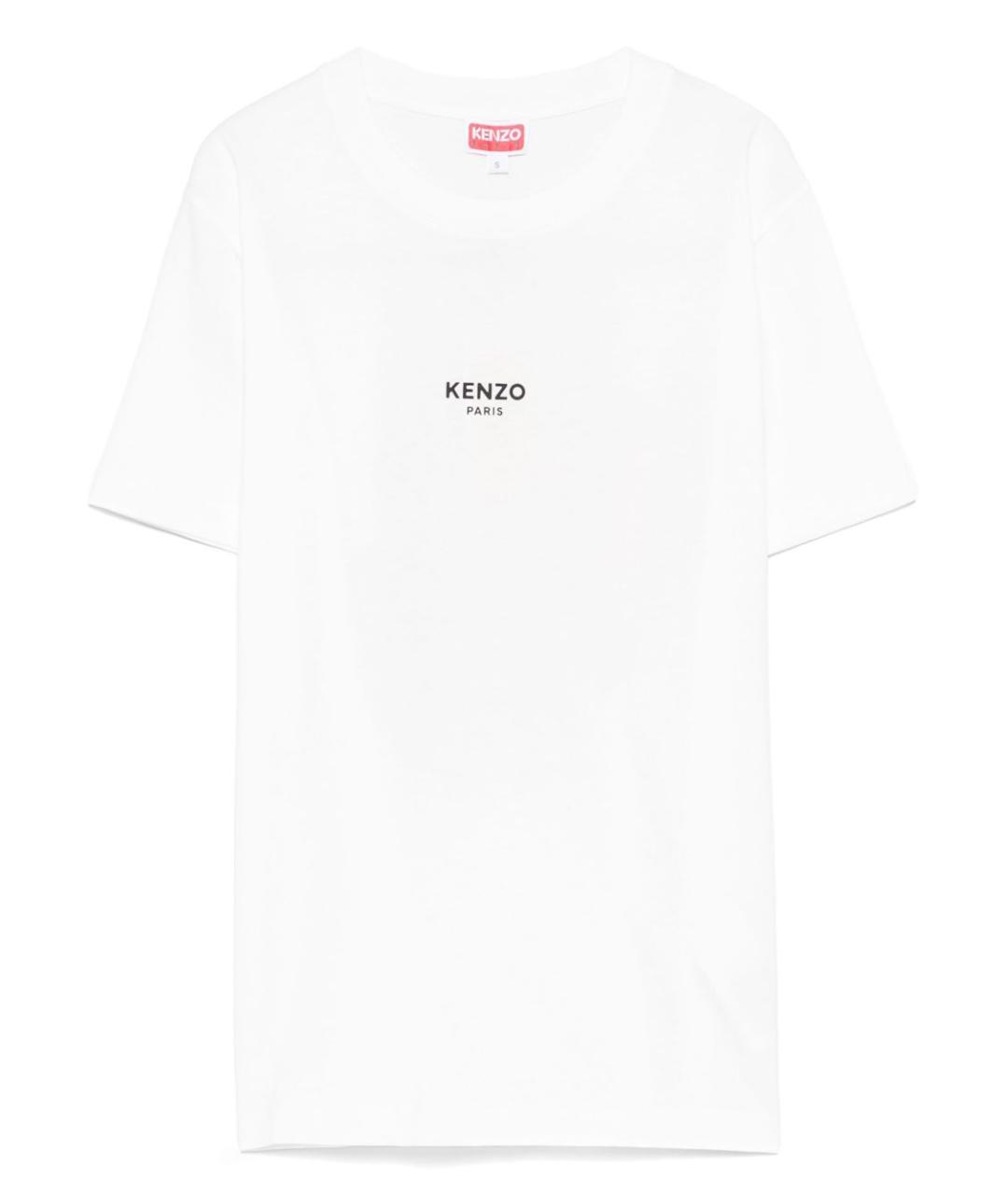 KENZO Белая хлопковая футболка, фото 1