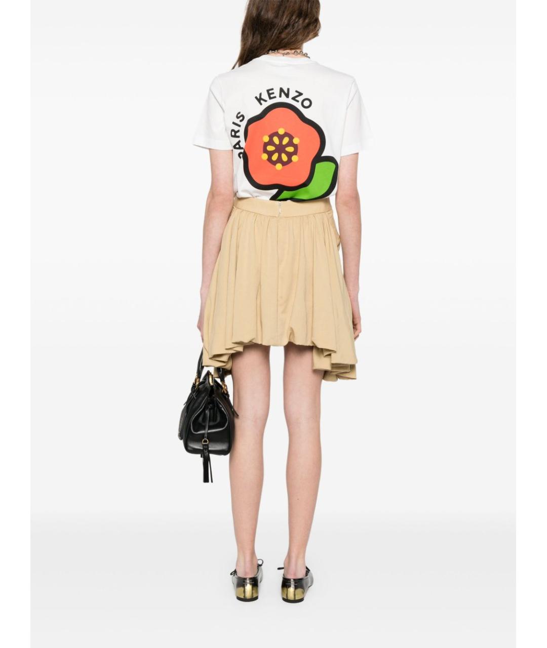 KENZO Белая хлопковая футболка, фото 4