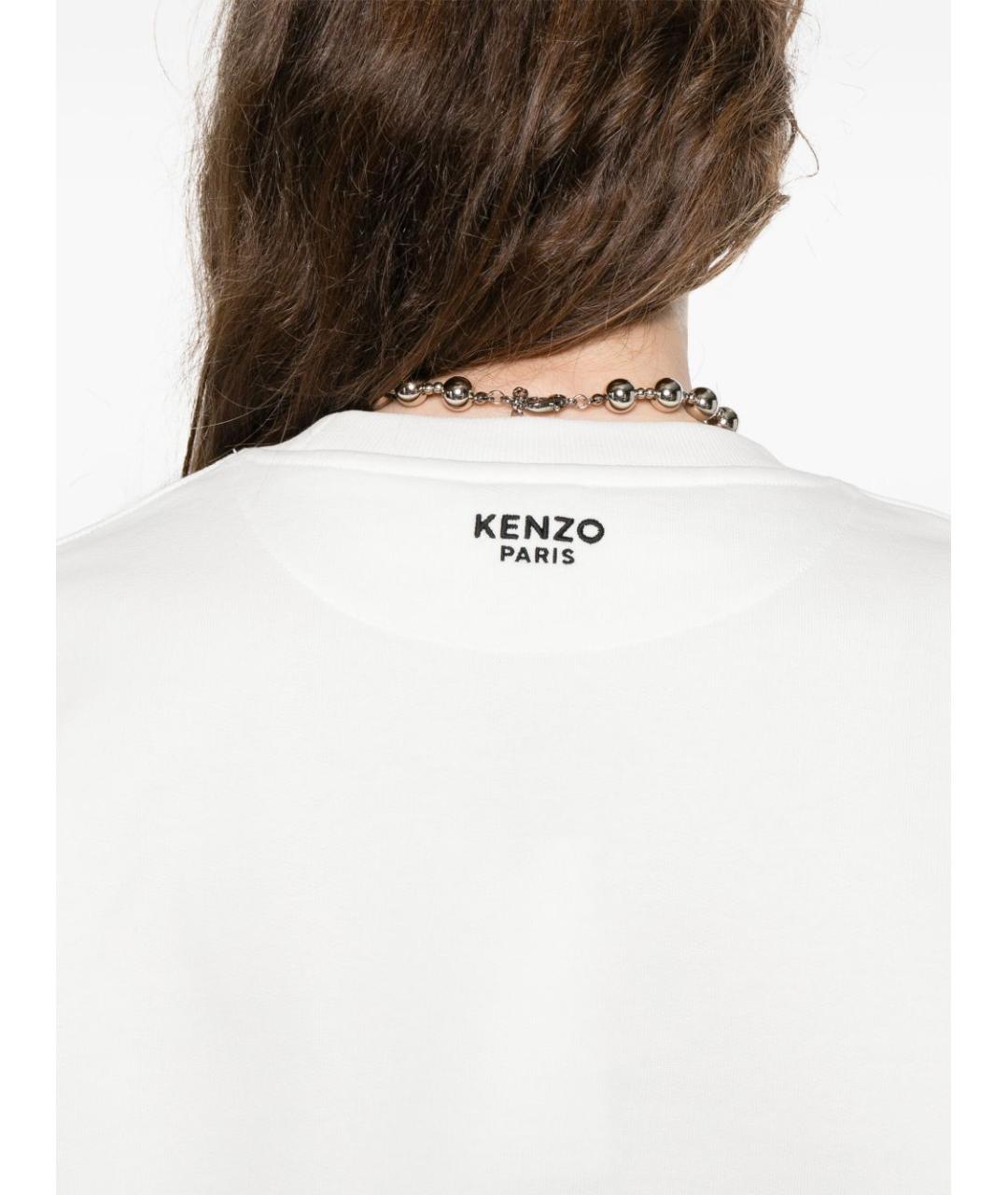 KENZO Белый хлопковый джемпер / свитер, фото 3