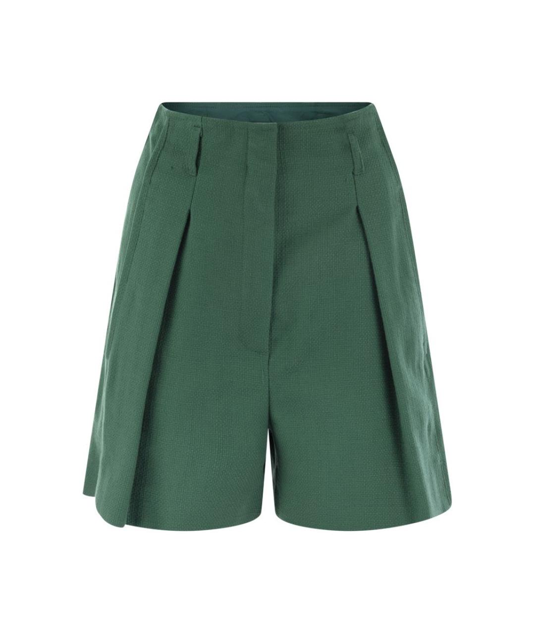 WEEKEND MAX MARA Зеленые хлопковые шорты, фото 1