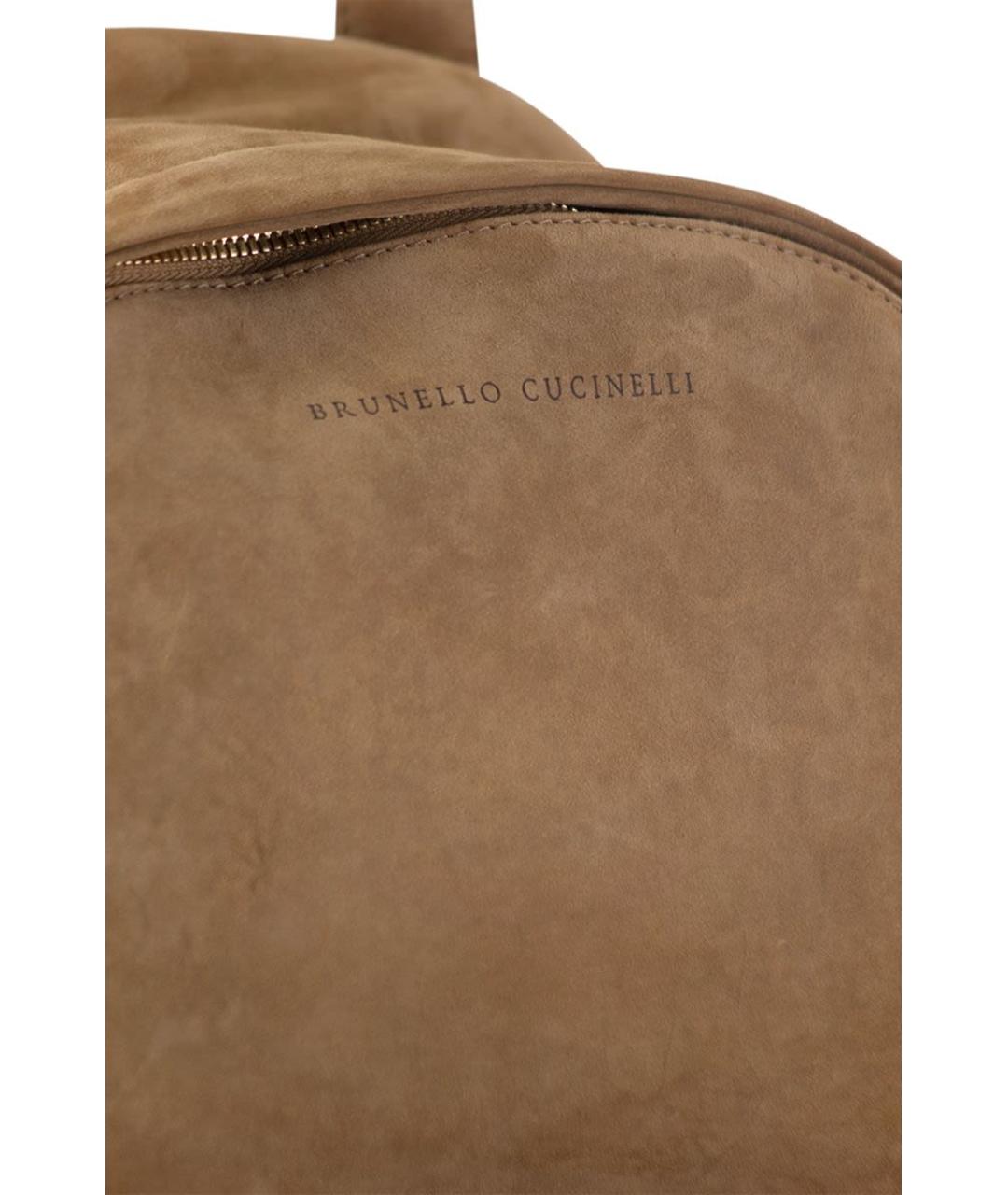BRUNELLO CUCINELLI Коричневый замшевый рюкзак, фото 5