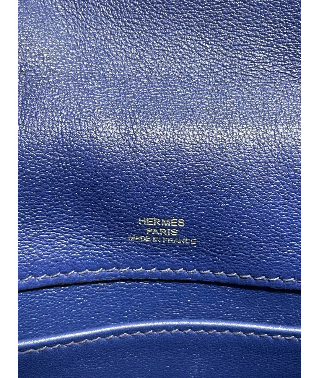 HERMES Синяя кожаная сумка тоут, фото 8