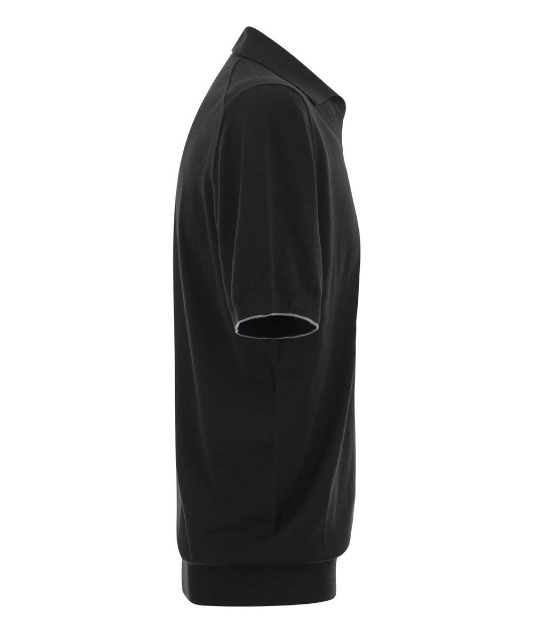BRUNELLO CUCINELLI Черная хлопковая футболка, фото 3