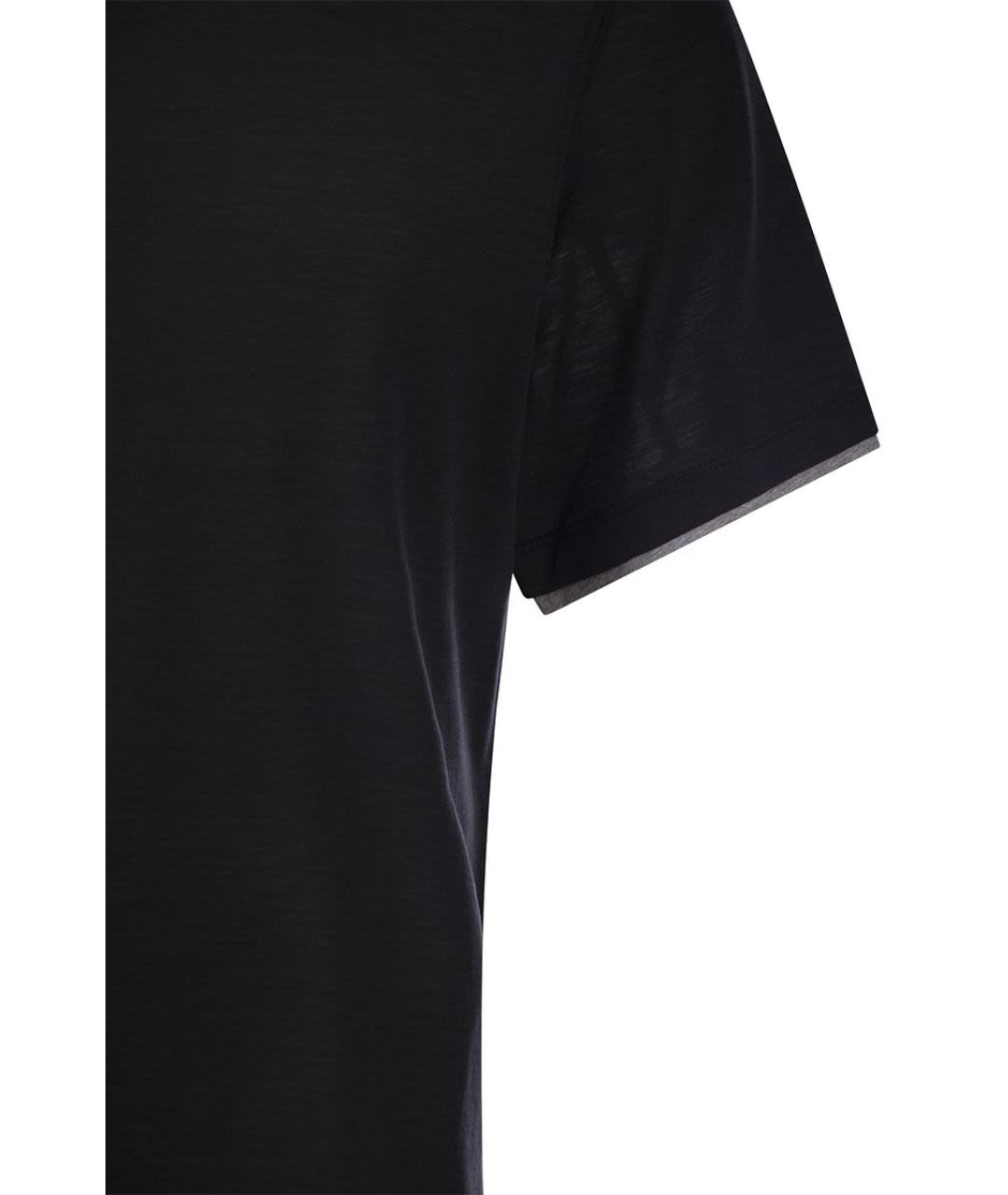BRUNELLO CUCINELLI Черная футболка, фото 4