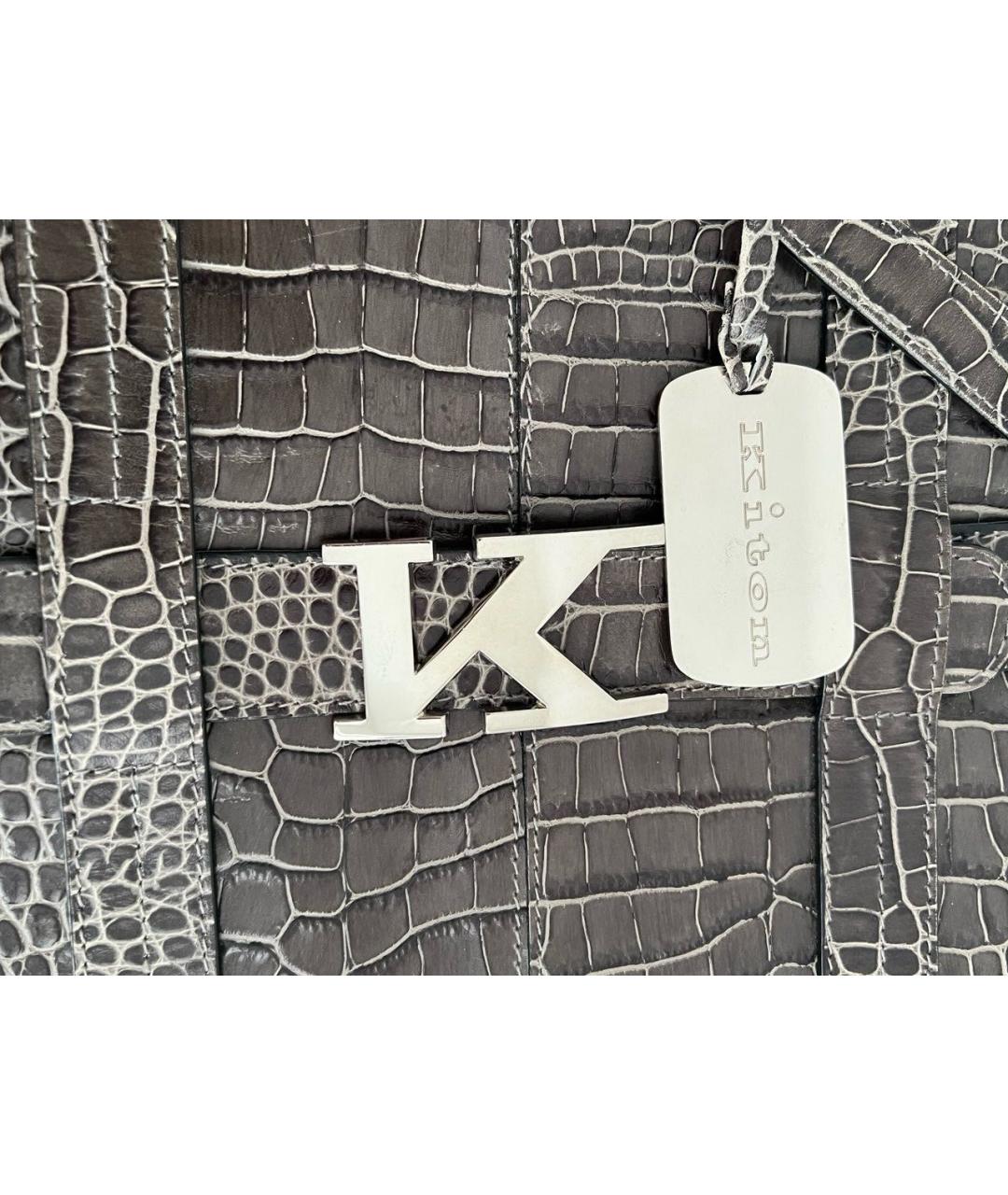 KITON Сумка тоут из экзотической кожи, фото 5