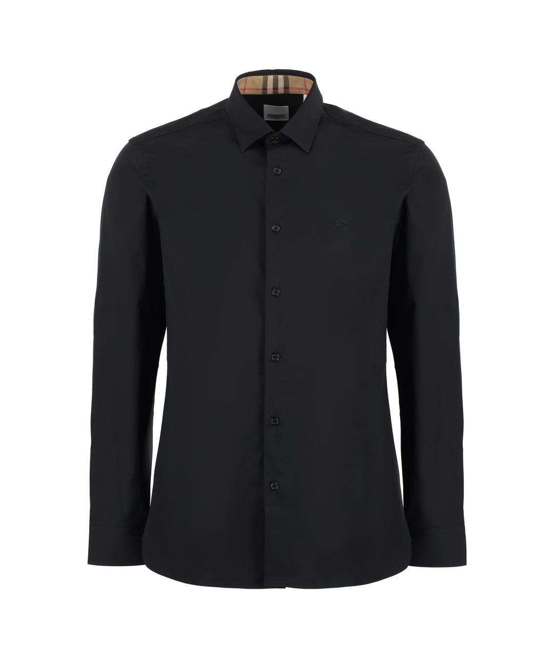 BURBERRY Черная хлопковая кэжуал рубашка, фото 1