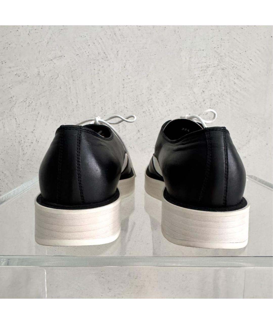 BOTTEGA VENETA Черные кожаные брогги и оксфорды, фото 4