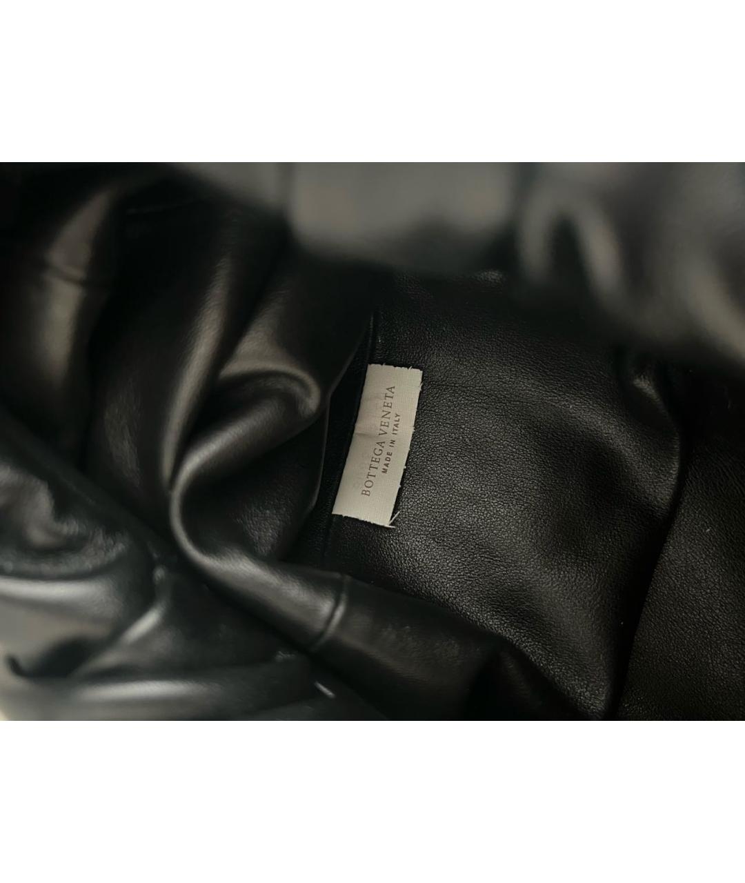 BOTTEGA VENETA Черная кожаная сумка с короткими ручками, фото 4
