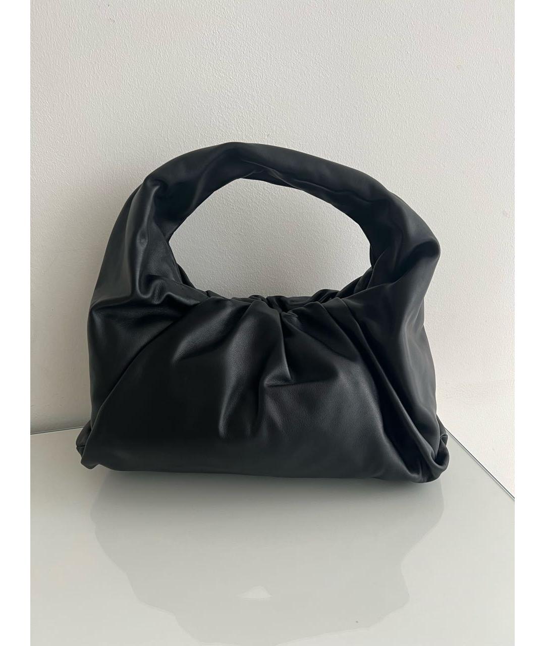 BOTTEGA VENETA Черная кожаная сумка с короткими ручками, фото 9