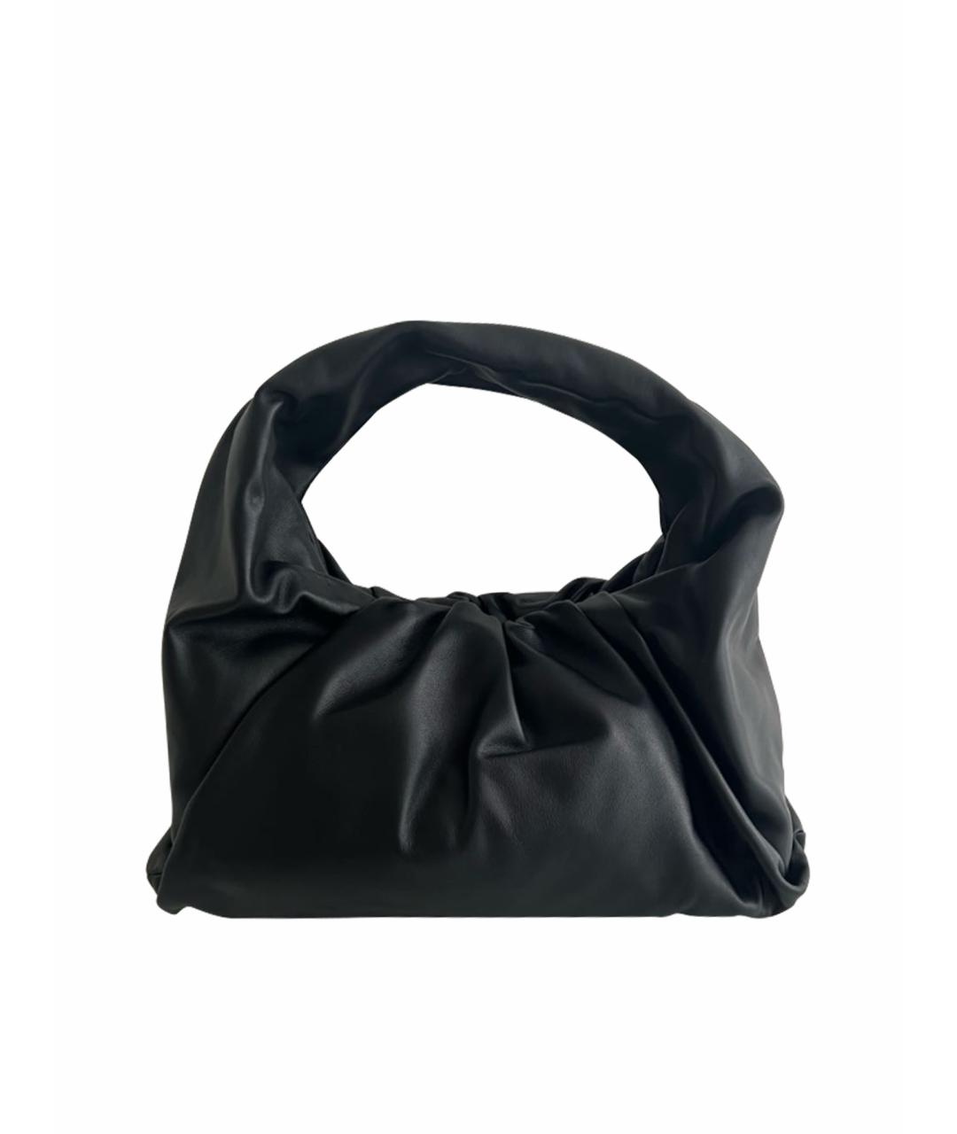 BOTTEGA VENETA Черная кожаная сумка с короткими ручками, фото 1