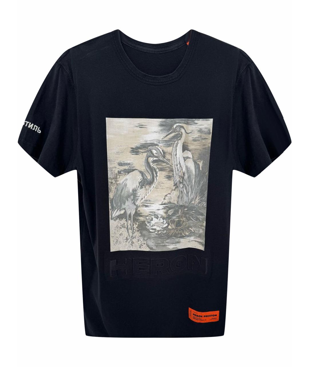HERON PRESTON Черная футболка, фото 1